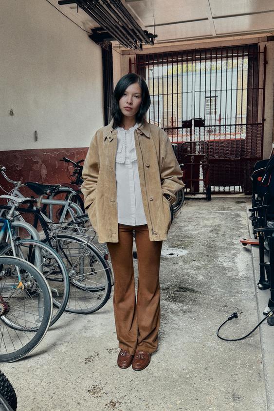 100% 스웨이드 가죽 재킷