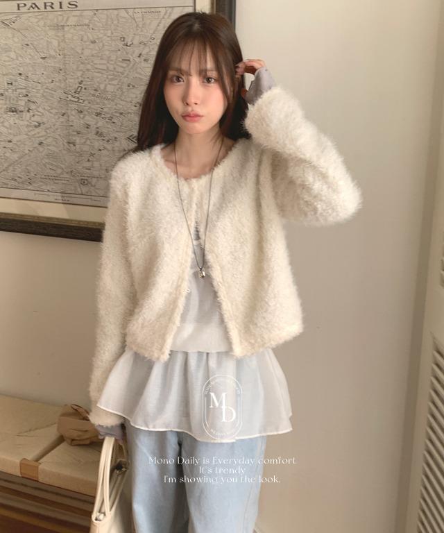 모노데일리 모던 뽀글 가디건  (지금부터 봄까지 착용가능한 가디건!)