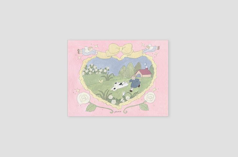 7차입고*[백년서점] 하트 로즈 엽서
