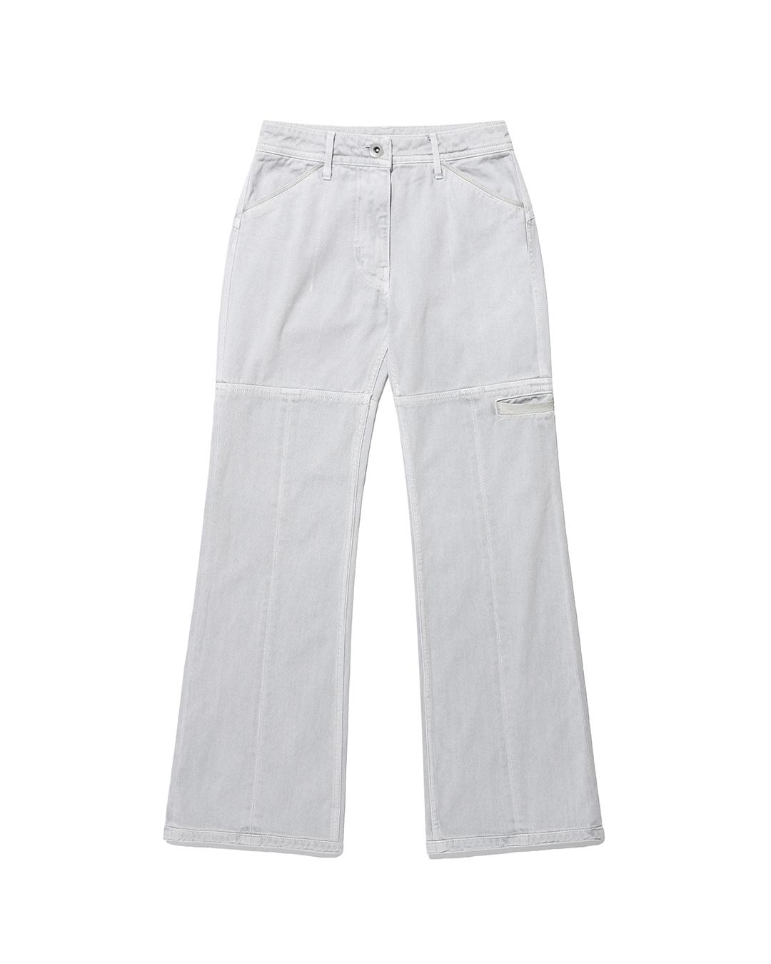 Side Pocket Flared Pants (Light Grey)