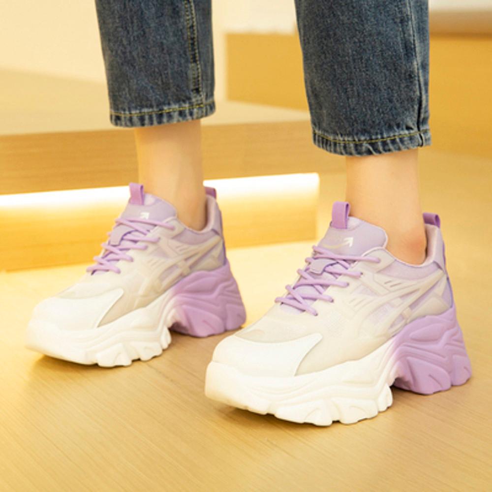 여성 키높이운동화 스니커즈 어글리슈즈 스탠딩화 굽높은 가벼운 발편한 (7cm) H178