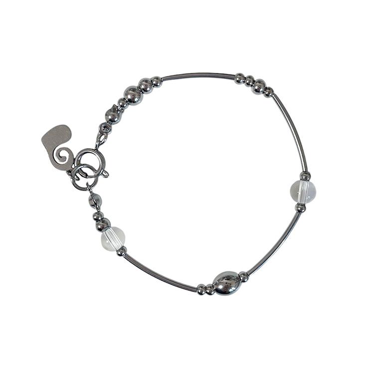 Swirl Heart Beaded Bracelet