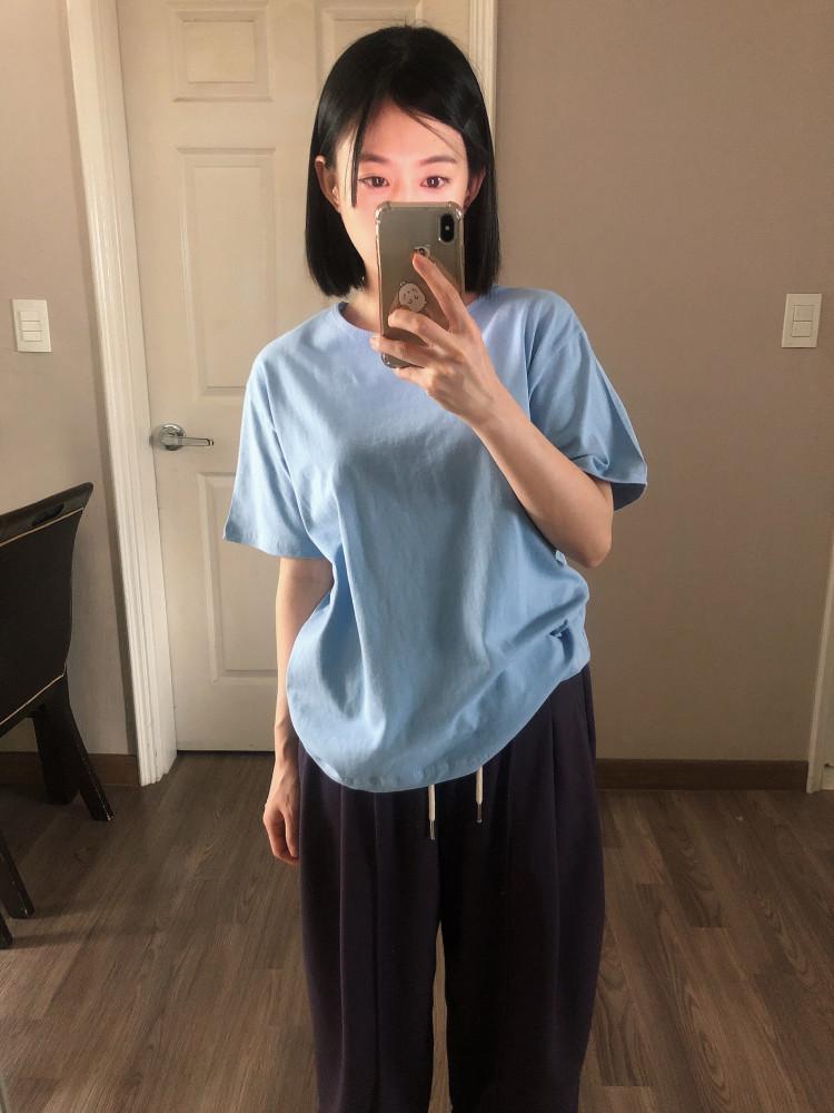 페이보릿 라운드 하프 티셔츠 (5colors)