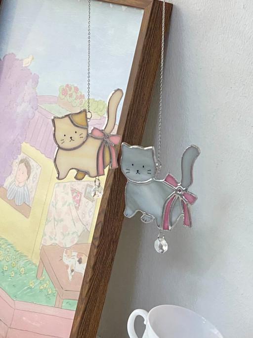 [대량구매할인] 리본 고양이 썬캐쳐🎀🐈