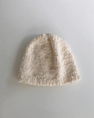 popcorn round beanie (2color)