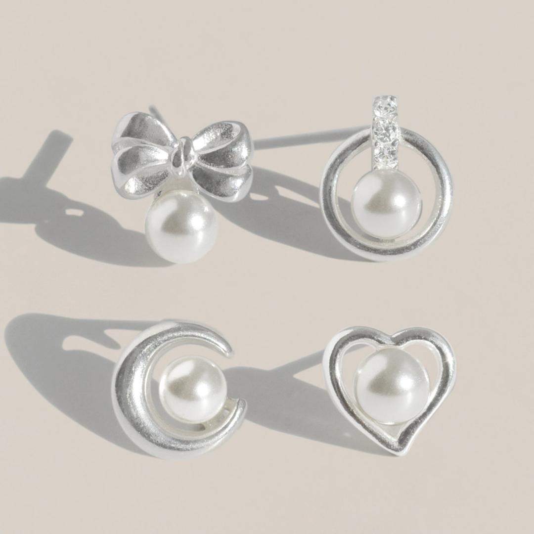 925 Silver Pearl Earrings