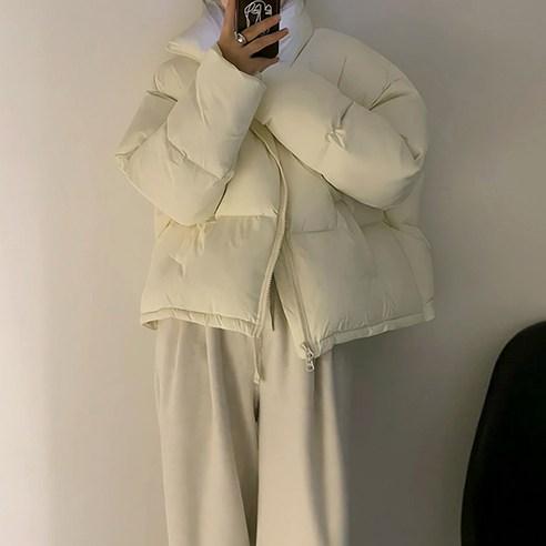 메이첼 여성용 하이넥 루즈핏 숏 다운 패딩 점퍼 04219 - 점퍼 | 쿠팡