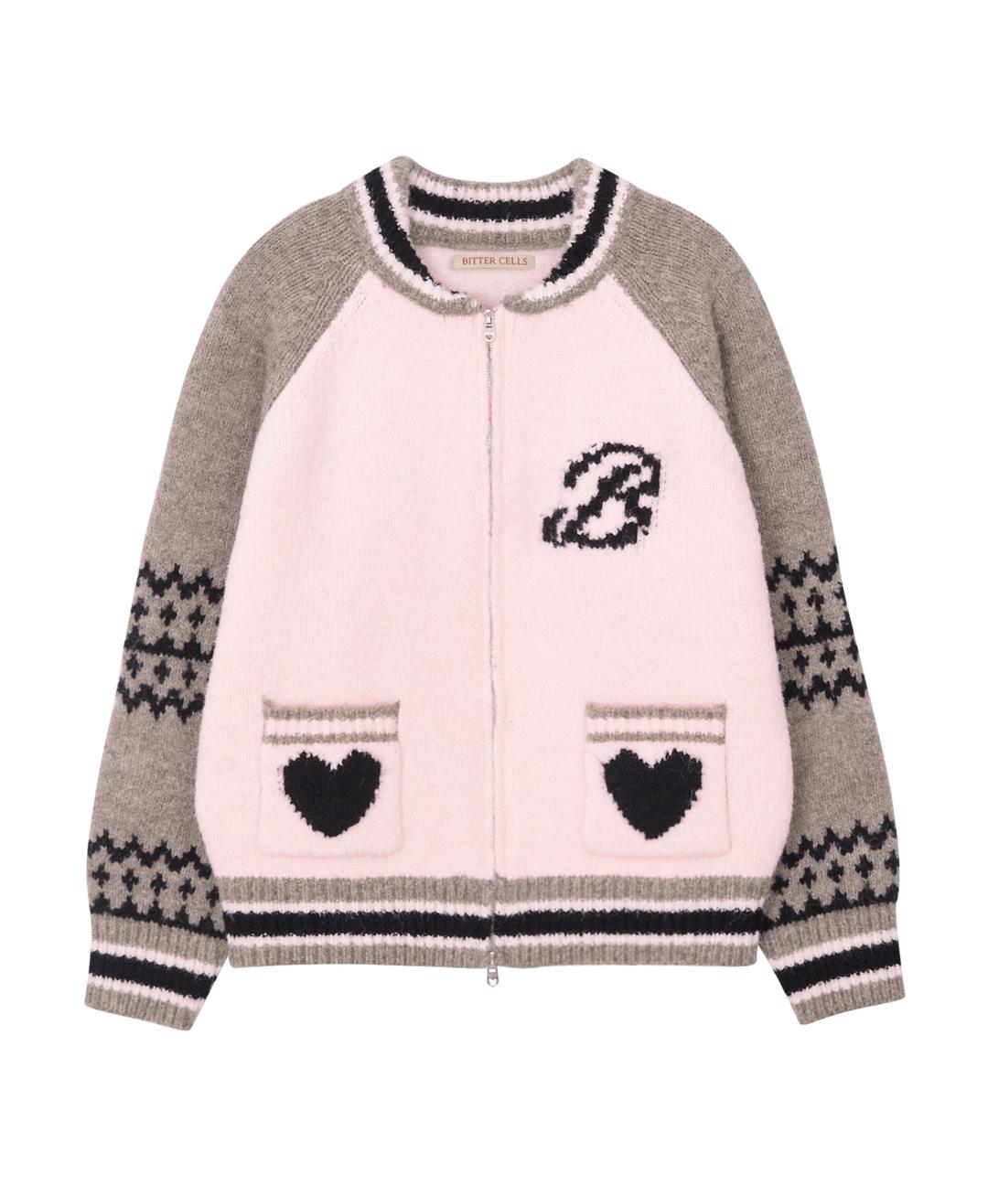 Wool Teddy Cowichan-Pink