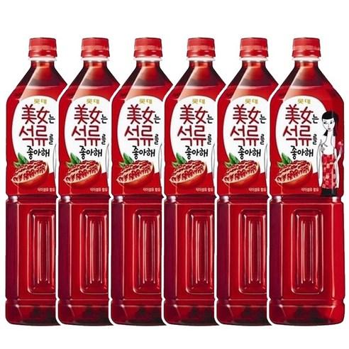 롯데 미녀는 석류를 좋아해, 1.5L, 6개 - 석류주스 | 쿠팡