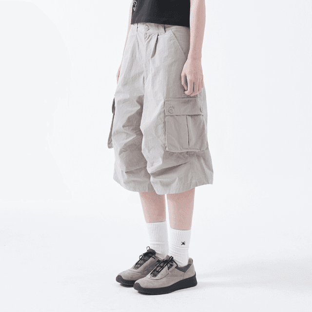 ★ MISEKI SEOUL★ Pocket pintuck wide pants CHARCOAL MSK251 미세키서울(MISEKI SEOUL) Pocket pintuck wide pants CHARCOAL