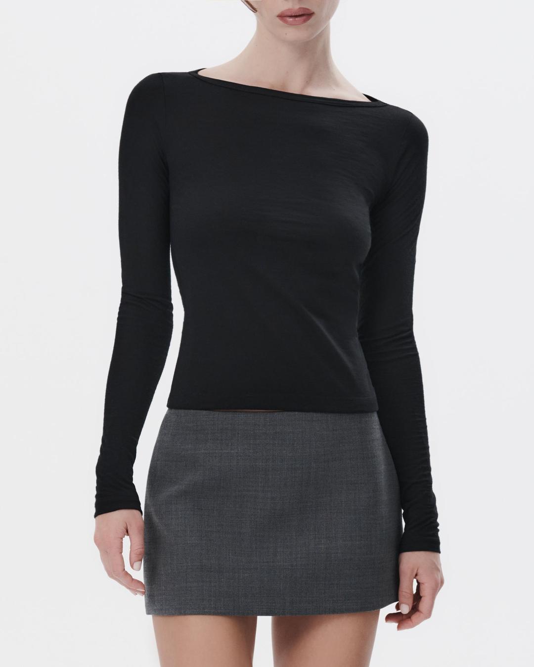 The Miniskirt in Wool Rich Mélange | Pre-Order - XS / Graphite Grey