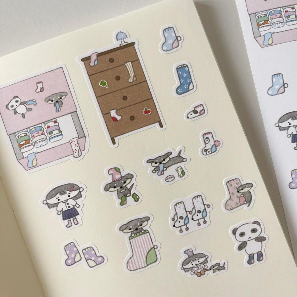 [늘히] 알록달록 양말 스티커