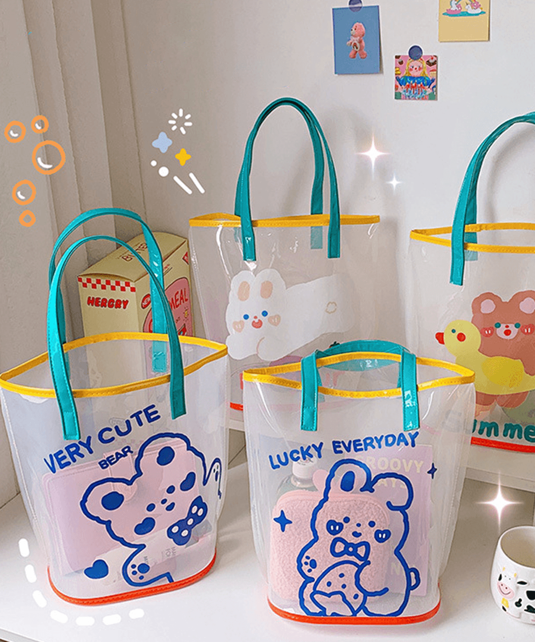 투명 PVC 수영복 가방 수영장 방수 물놀이 목욕 목욕탕 사우나 워터파크 스파백