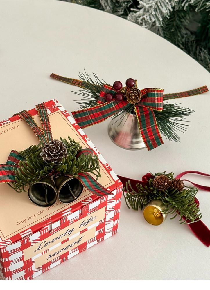 크리스마스 트리 솔방울 벨 리본 오너먼트 장식