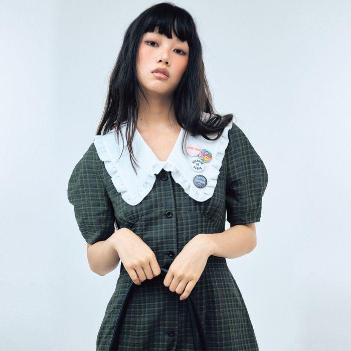 디터처블 칼라 미니드레스_카키