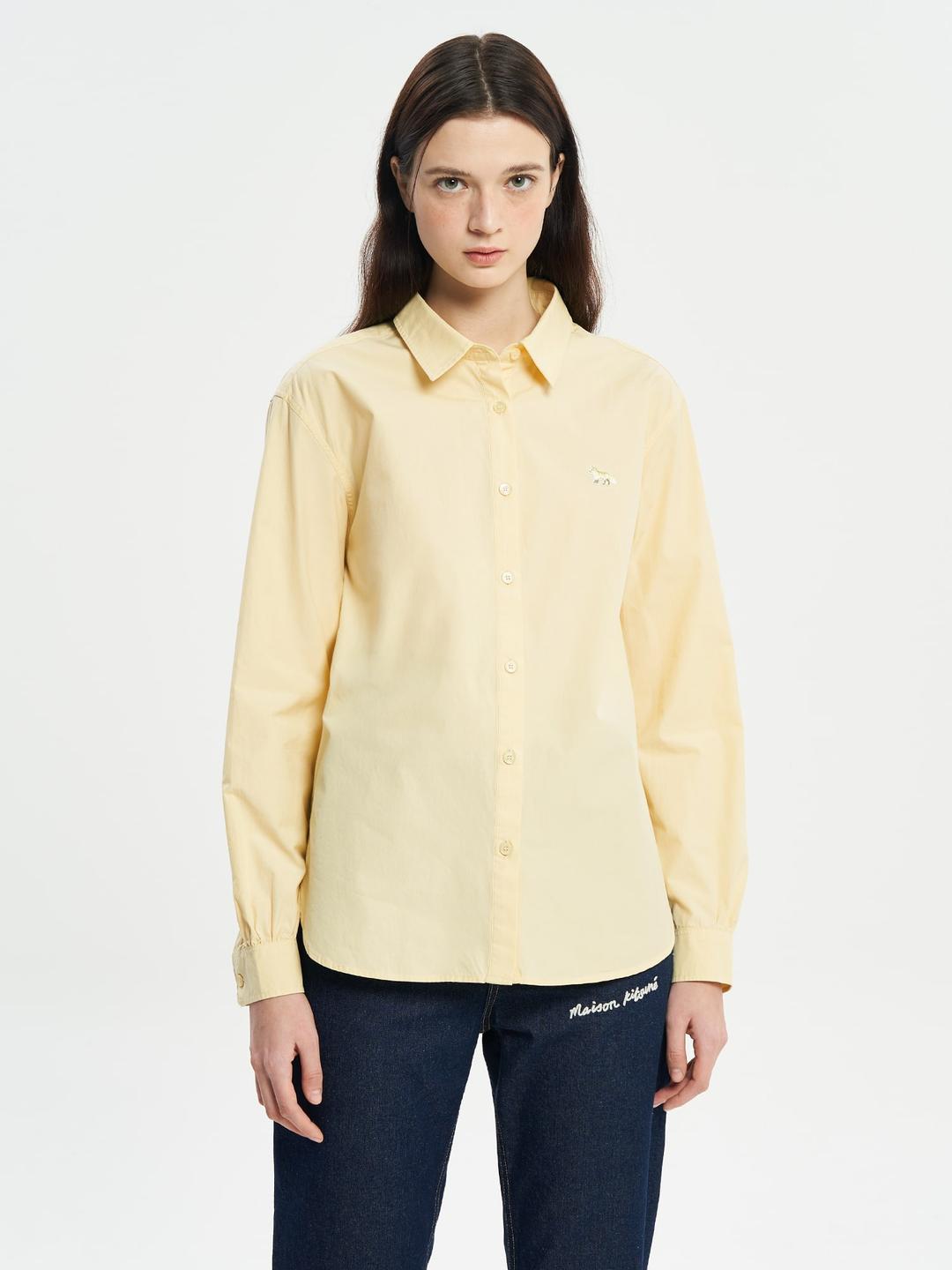 ★제니착용★ Women Baby Fox Classic Shirt - Chalk Yellow