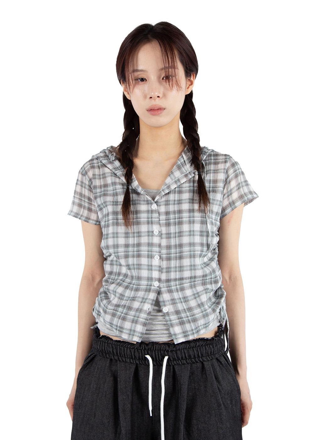 릿킴 CHECK HOOD SHIRT