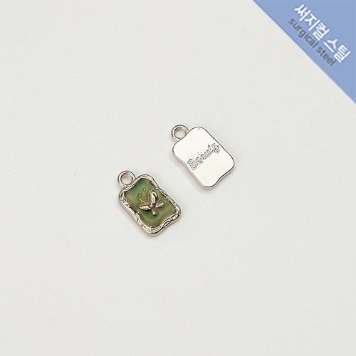 [PART-2074] 써지컬스틸  온도변화 나비액자 팬던트 약 9.1x15.2mm 팬던트 [1개] 스테인레스 악세서리부자재
