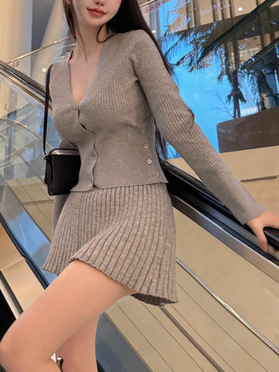 카인다미 케이블 미니 가디건