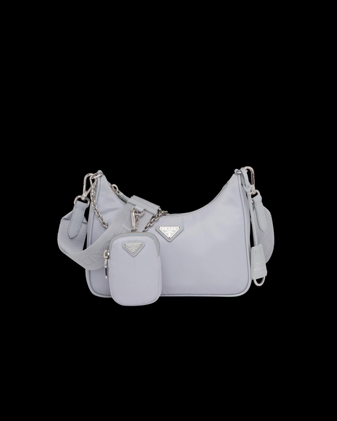 프라다 리에디션 사피아노 가죽 트리밍 리나일론 숄더백