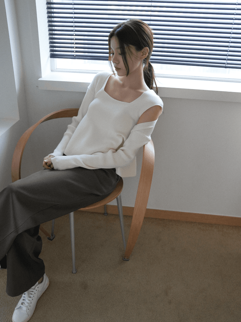 *예약 오더* [NouArté] 디어 벌룬 볼레로 니트 (아이보리)