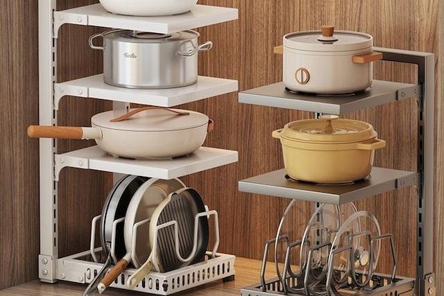 높이 자유 조절 프라이팬/냄비 정리대 外 수납 모음전
