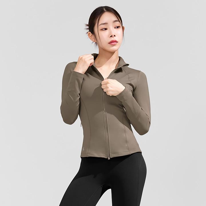 젤라 인텐션 슬림핏 집업자켓 팀버울프