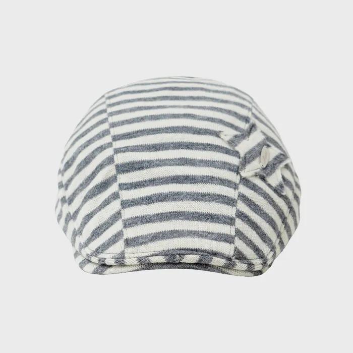 Y2K Stripe Hunting Cap (Cream Gray)