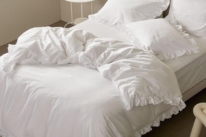 호텔세트 순면 이불베개커버 고밀도 프릴 60수 초광폭 6컬러 SS/Q/K