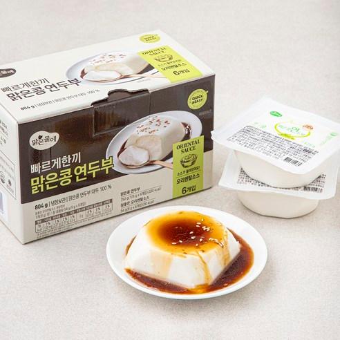 맑은물에 빠르게한끼 맑은콩 연두부 오리엔탈소스 6입, 804g, 1개 - 순두부/연두부 | 쿠팡