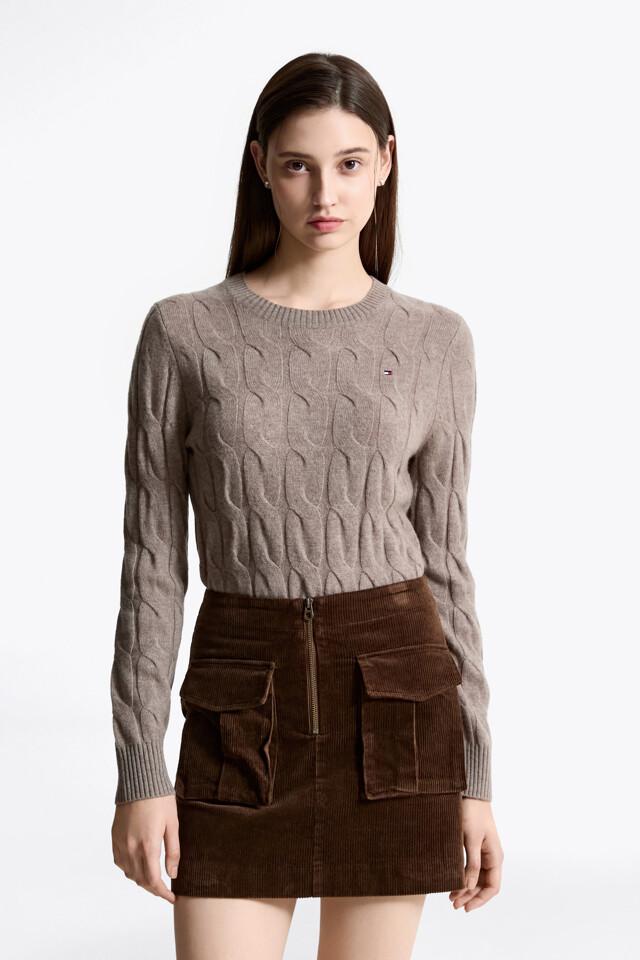 소프트 울 케이블 스웨터