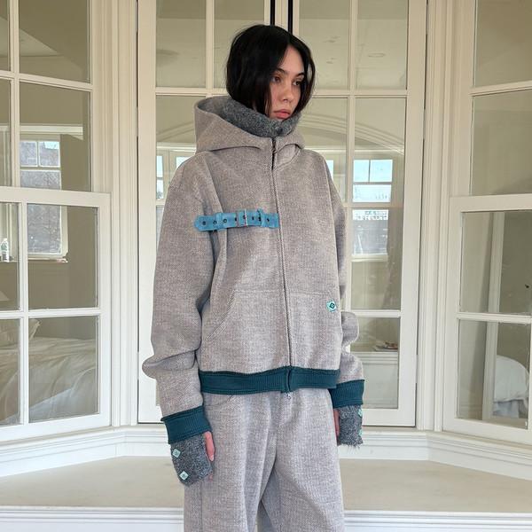 [Exclusive] WOOL STRAP SET-UP / m.khaki grey