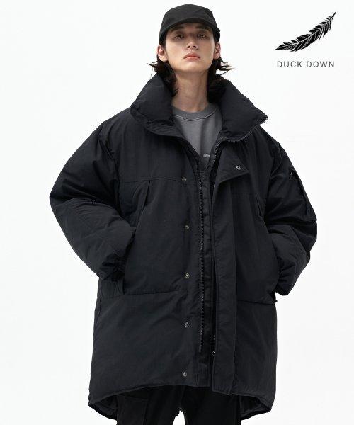 [DUCK DOWN] 몬스터 롱 파카 블랙_COOSJP028BLACK