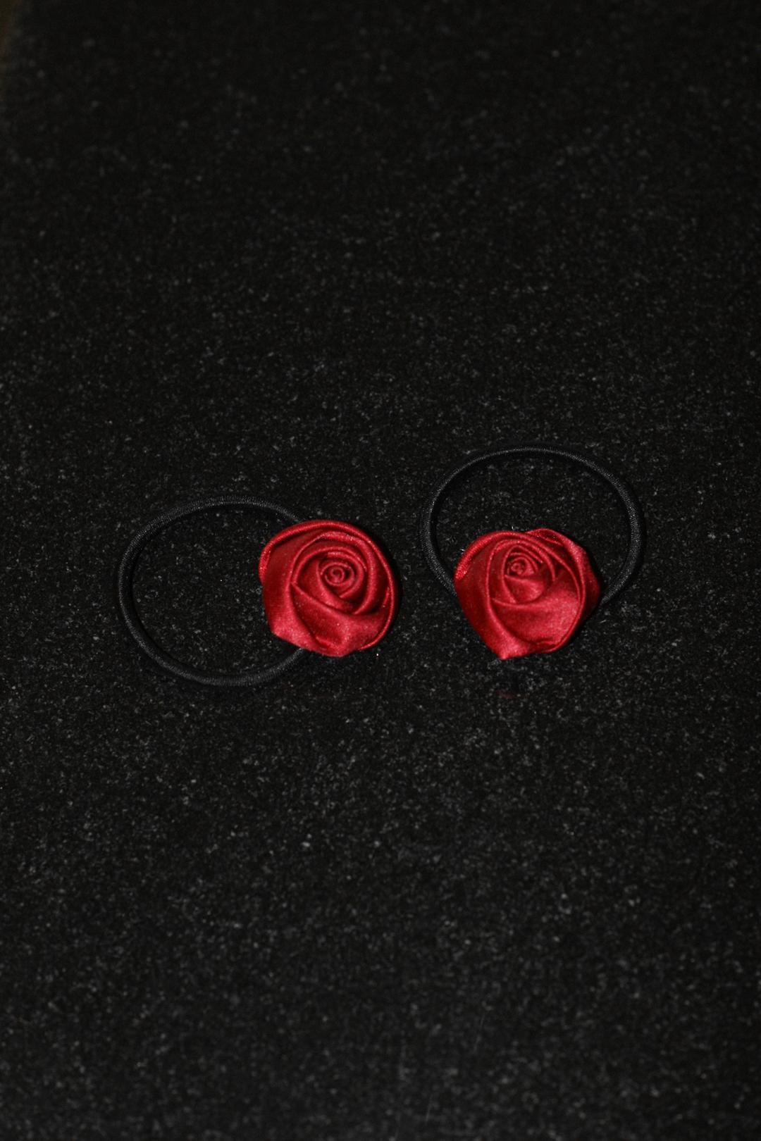 Floret Rose Hair Tie (Red)