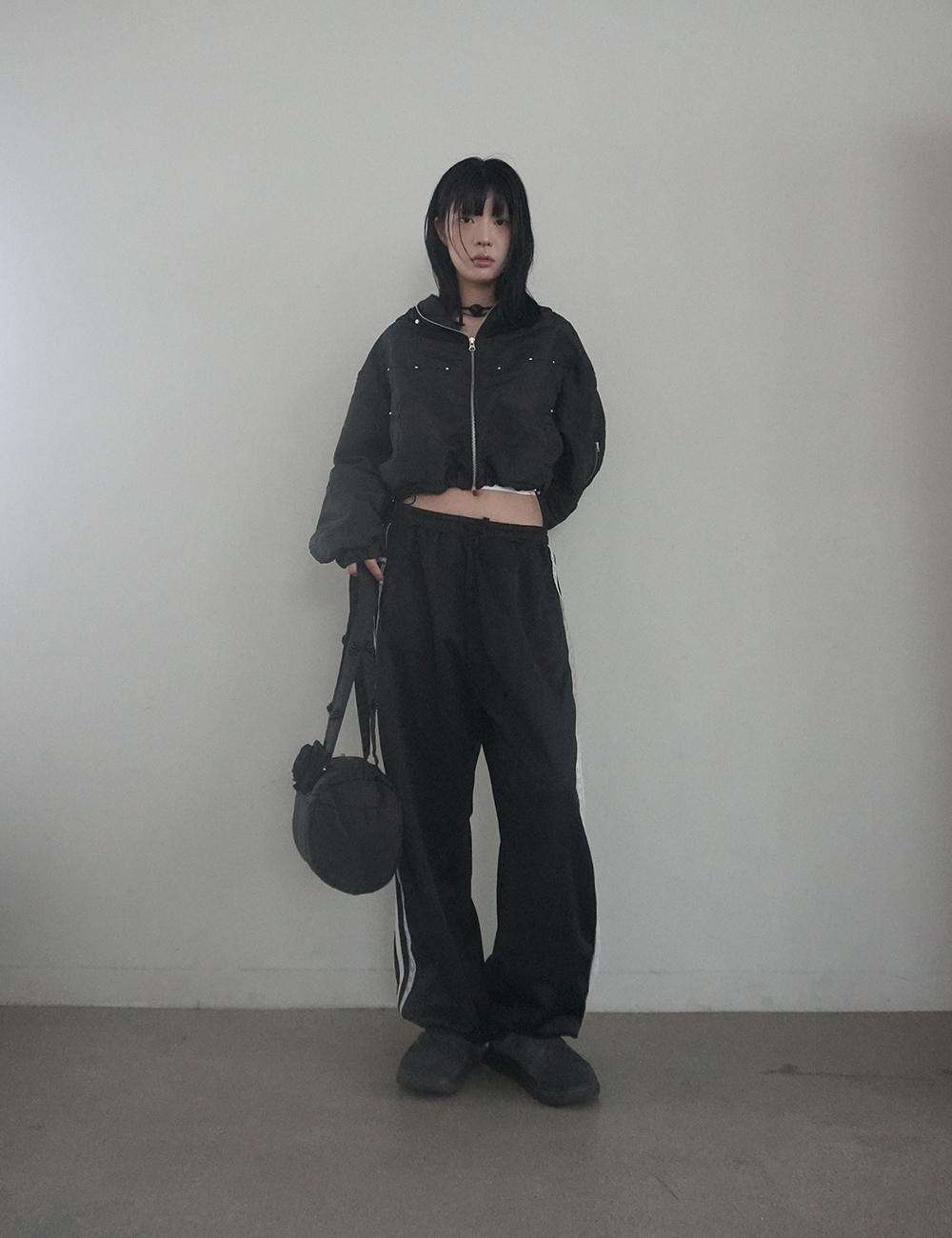 키미미 KIMIMI rose boston shoulder bag  Black