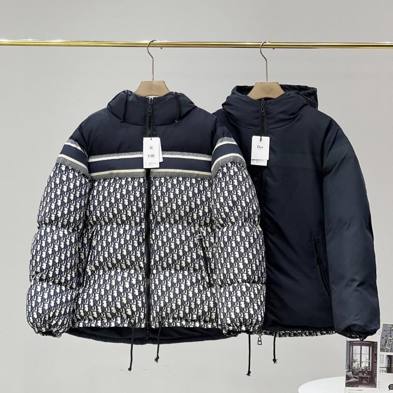 [M~2XL]디올 오블리크 리버시블 다운 패딩자켓
