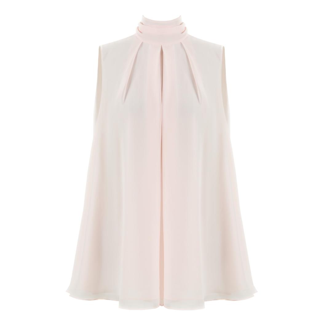 Marseille Chiffon Blouse & Mini Dress  -  LIGHT PINK