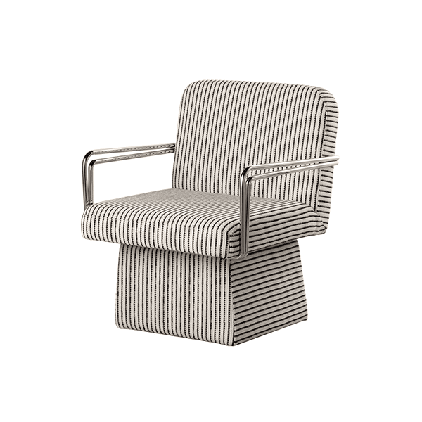 ROTATE EASY CHAIR_BLACK STRIPE