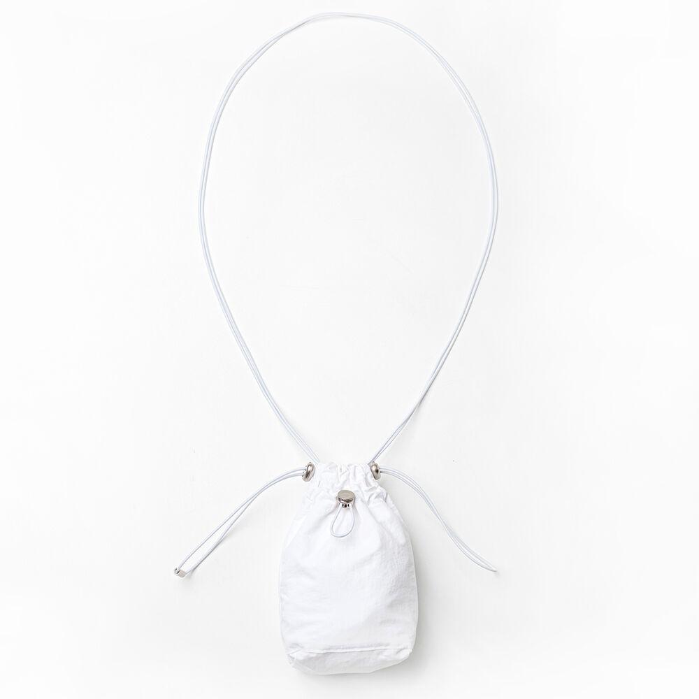 NYLON MINI CROSS BAG(WHITE)