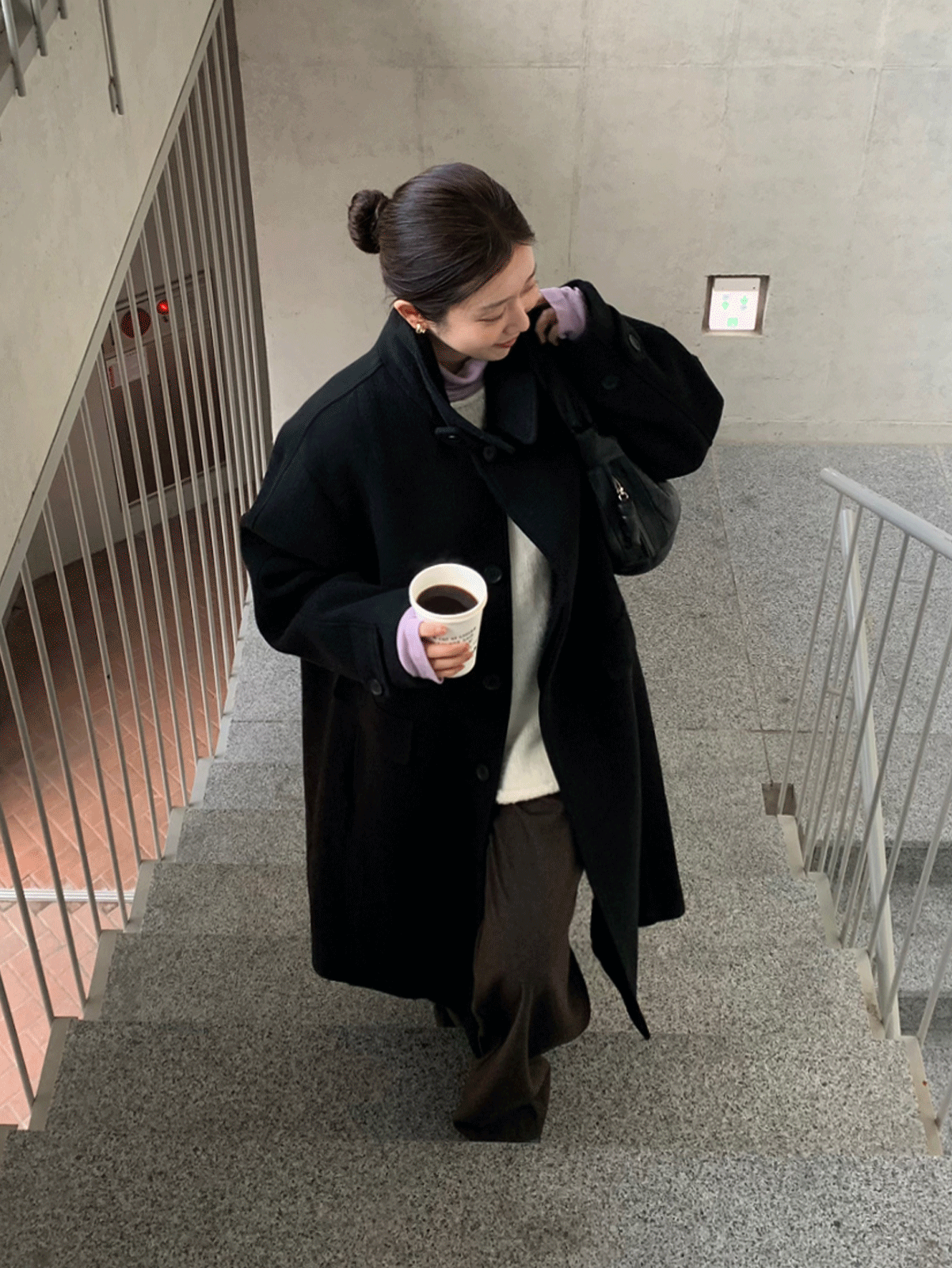 rough maxi coat (2color) 울50, 퀼팅안감! 당일발송