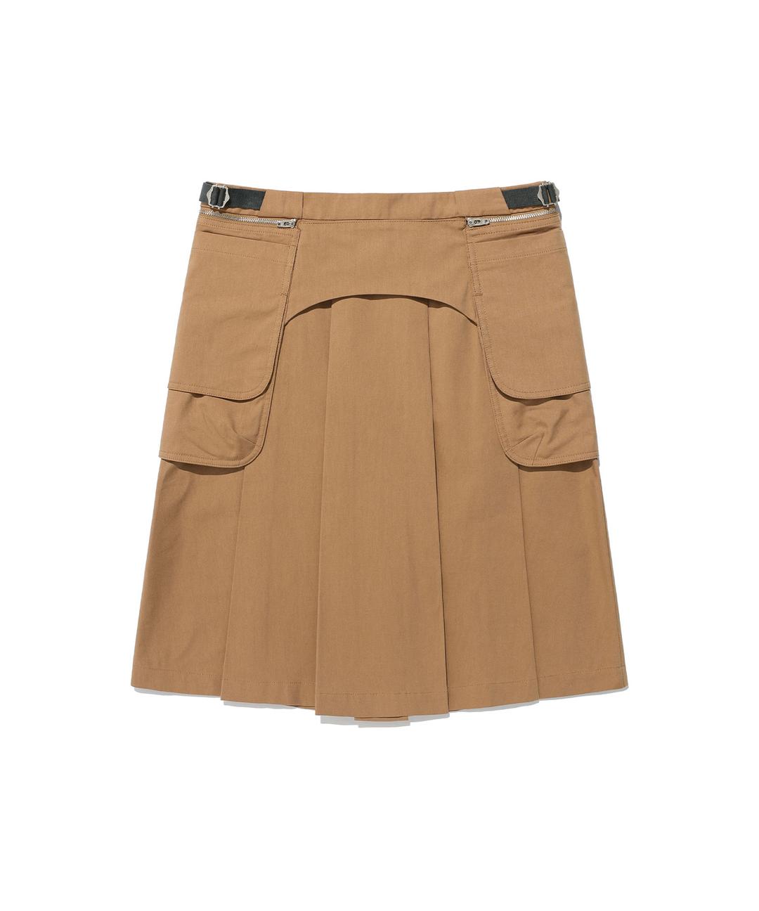FFATS PLEATS BELT POCKET SKIRT[BEIGE]