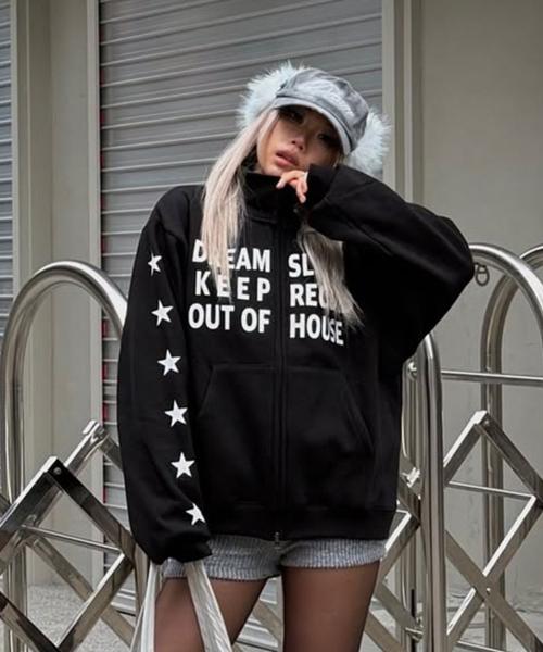 타이포 스타 트랙 집업_블랙