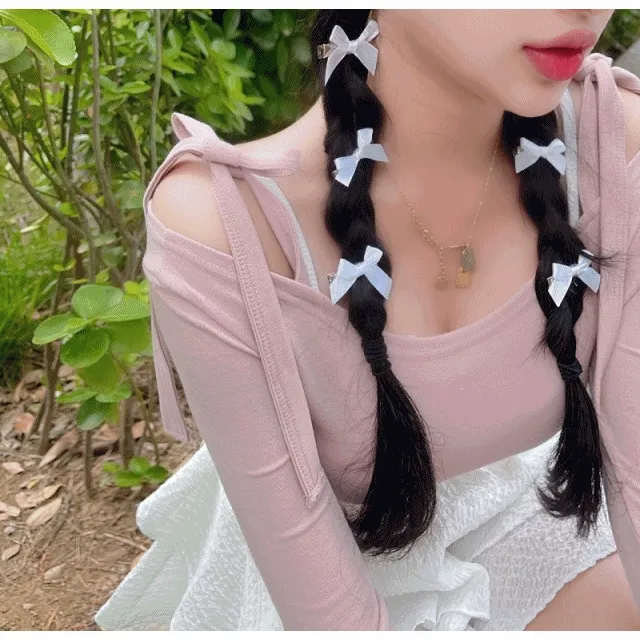 🖤최저가보장!/당일출고🖤제니리본핀 새틴미니리본핀 리본핀 y2k 증사템 헤어핀