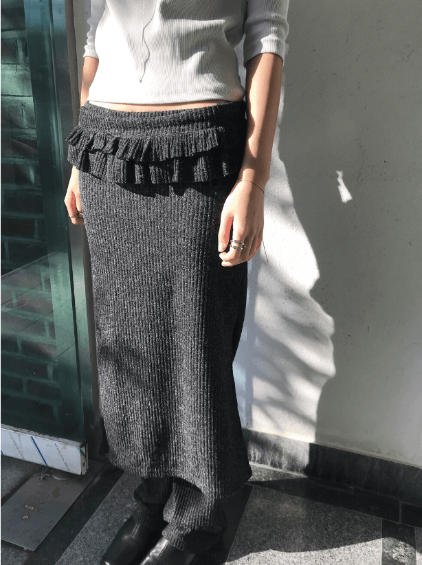 [sale] letter frill golgi skirt