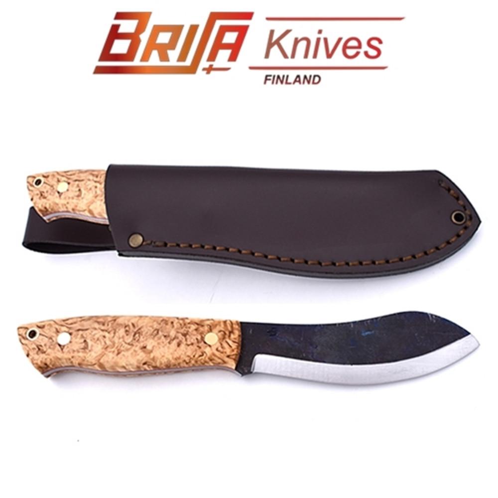 브리사 나이프 네스무크 125 80CrV2 강재 컬리 버치 핸들 캠핑용 칼