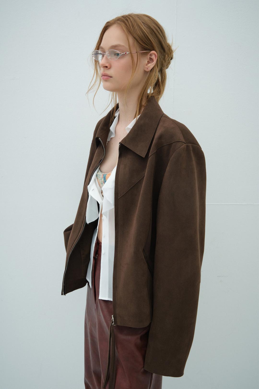 WESTERN SUEDE JACKET_BROWN