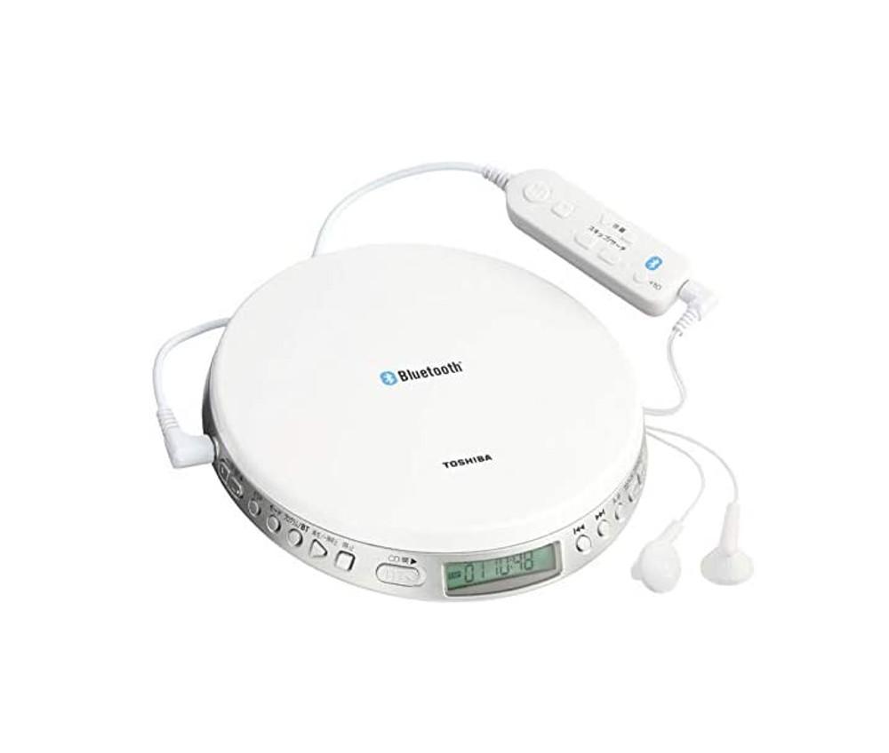 도시바 레트로 휴대용 시디 플레이어 CD PLAYER 어학 블루투스 화이트 TY-P3