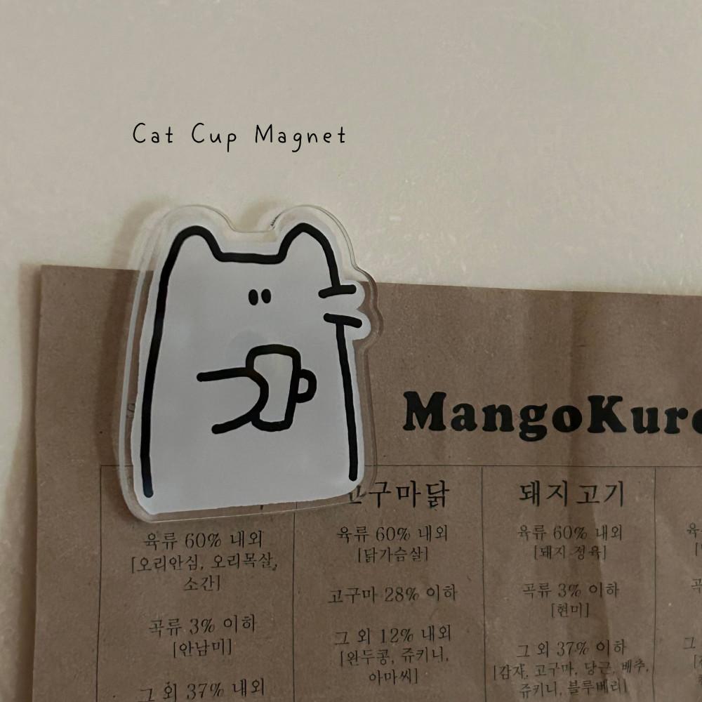 Cat Cup Magnet 스탠딩츄 고양이 마그넷