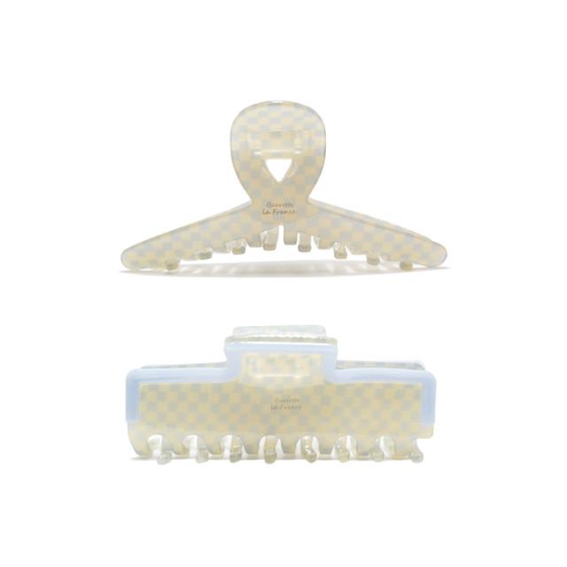 바닐라 블루 헤어 집게핀