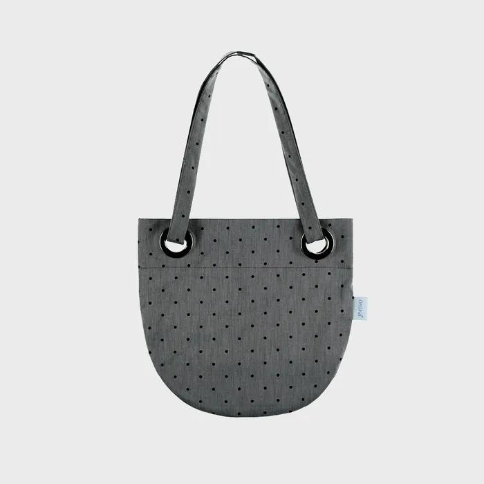 2-WAY ROUND BAG (DOT GREY)